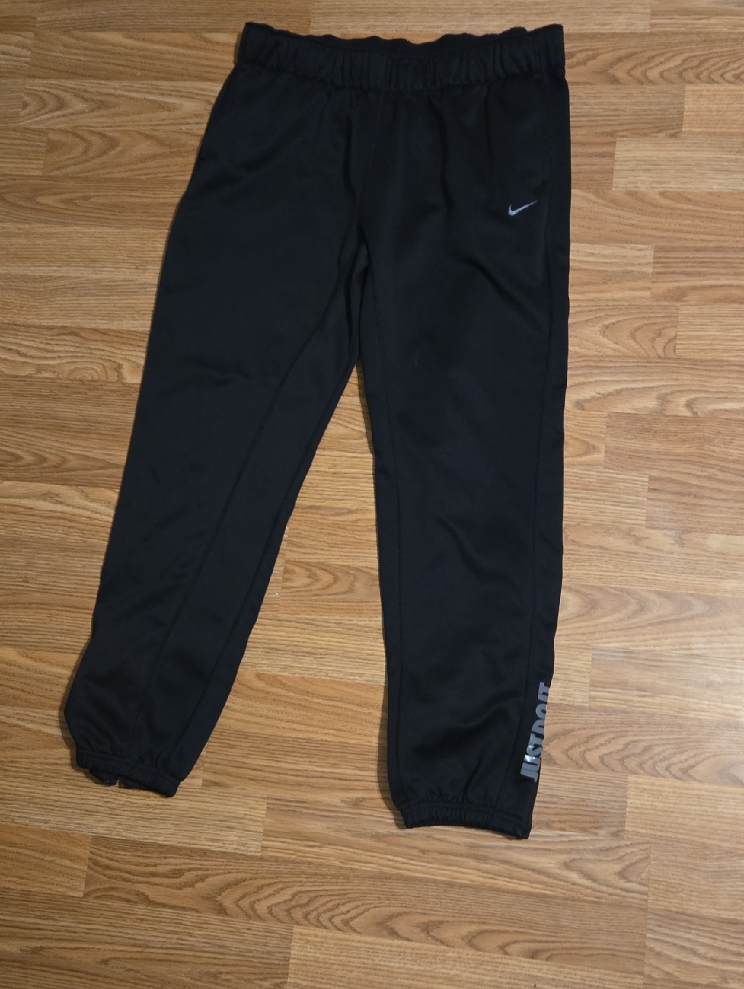 Nike Black Mens Sweatpants With Reflective Details And Ankle Zips